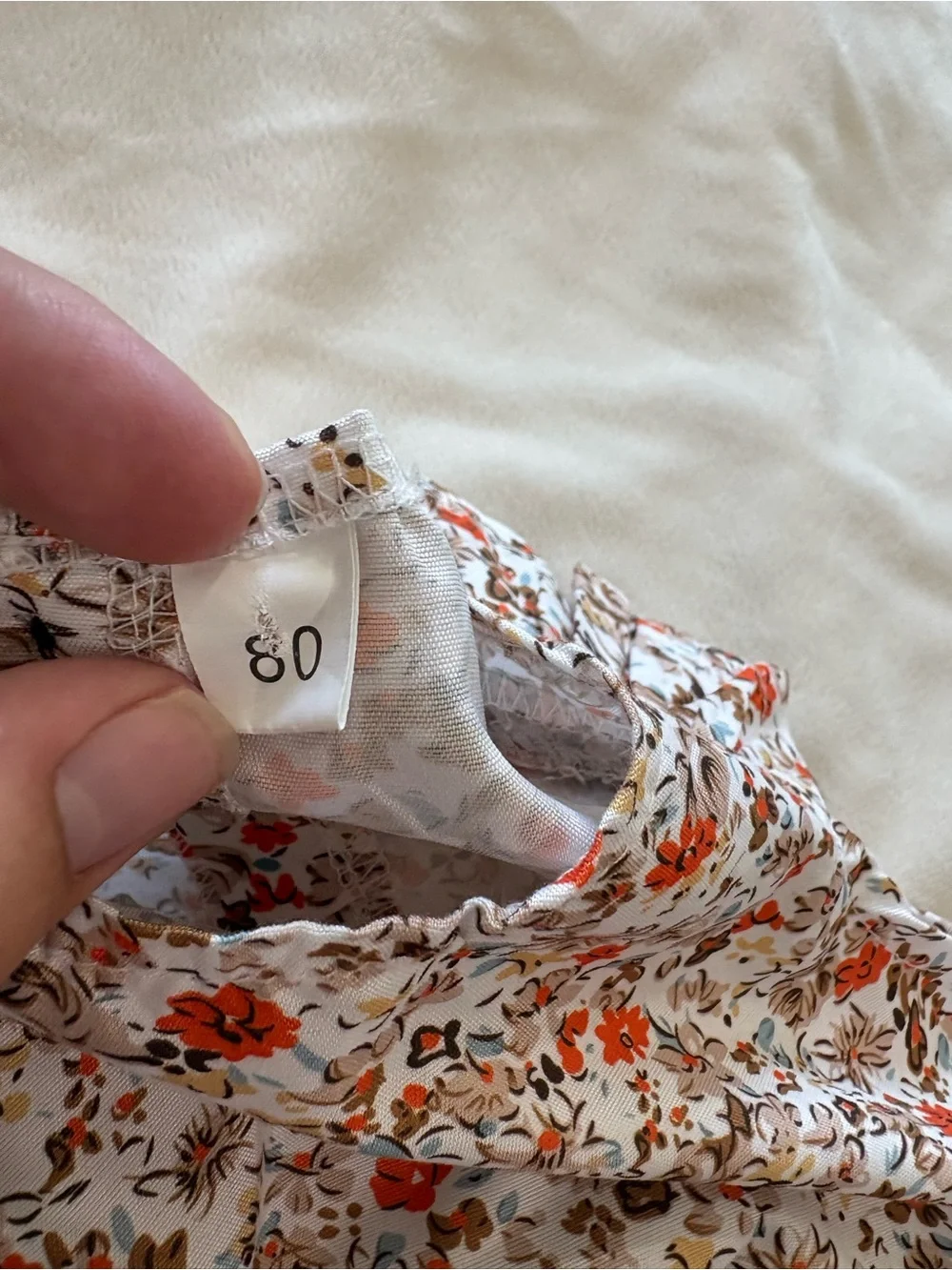 Baby Floral Flutter-Sleeve One-Piece Bodysuit - White with Orange Floral